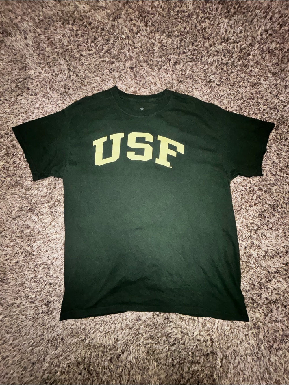 Fanatics USF Green Short-Sleeve Tee with Gold Logo